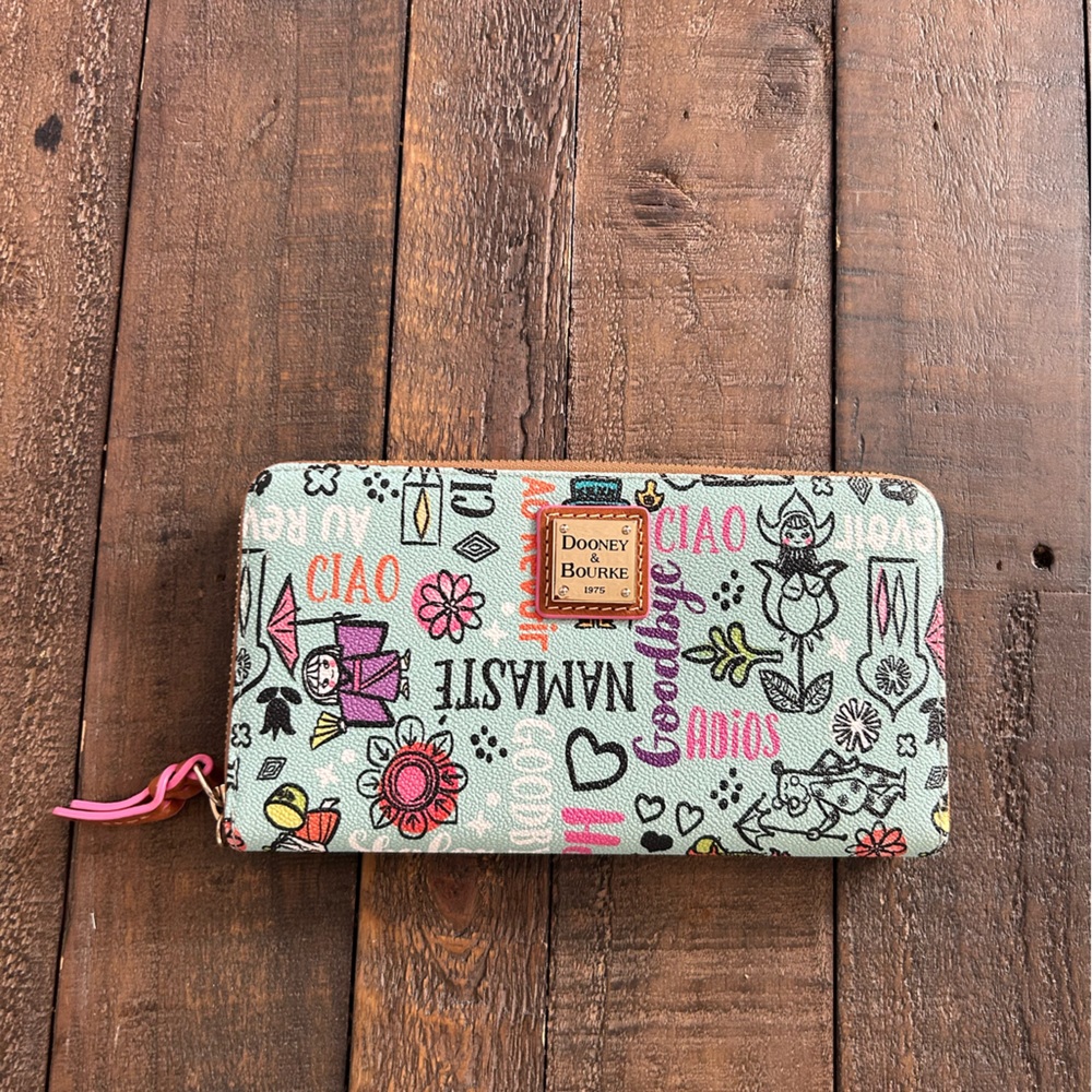 Gently Used Dooney and Bourke It’s a Small World Wallet